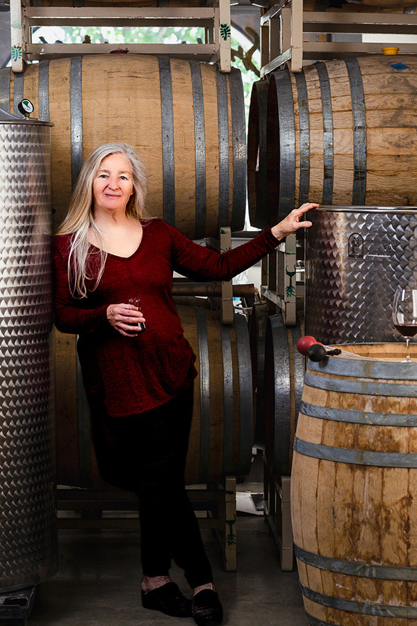 Symbiosis Wines Winemaker in barrel room - Paso Robles Downtown Wine District